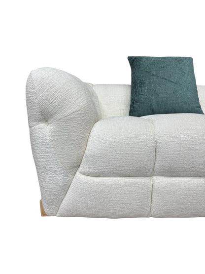 Genoa Beige Cream Fabric Right Hand L-Shape Corner Sofa