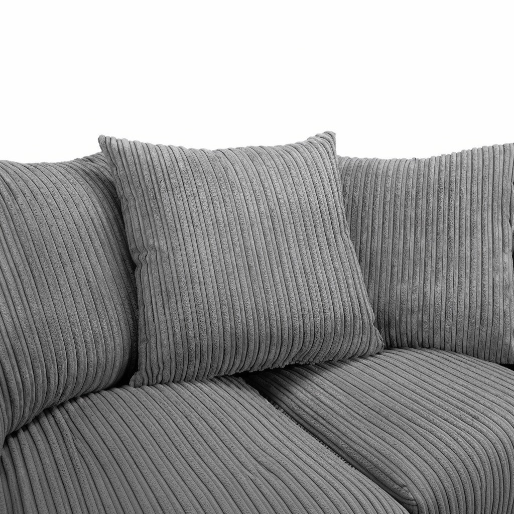 Harley Jumbo Grey Fabric 2 Seater Sofa