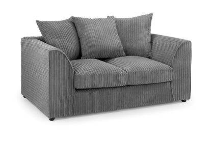 Harley Jumbo Grey Fabric 2 Seater Sofa