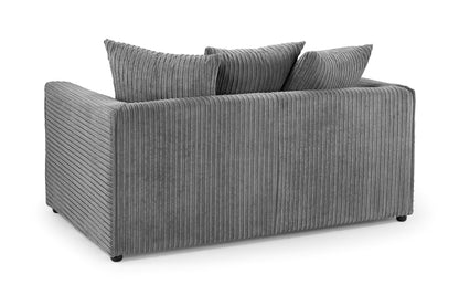 Harley Jumbo Grey Fabric 2 Seater Sofa