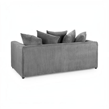 Harley Jumbo Grey Fabric 3 Seater Sofa