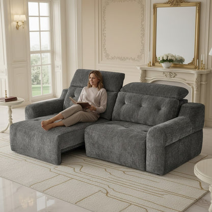 Harrison Electric Sofabed Charcoal Grey Fabric Sofa