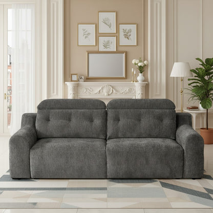 Harrison Electric Sofabed Charcoal Grey Fabric Sofa