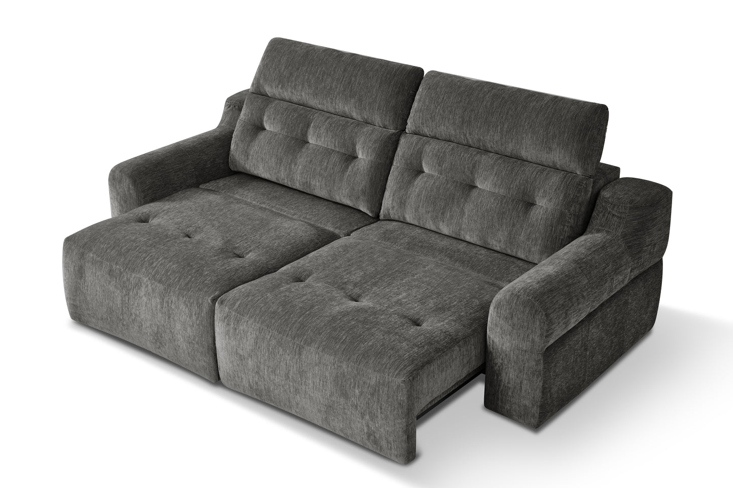 Harrison Electric Sofabed Charcoal Grey Fabric Sofa