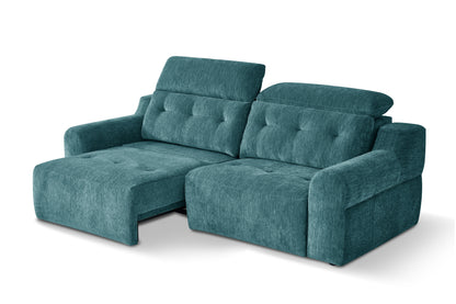 Harrison Electric Sofabed Teal Green Fabric Sofa