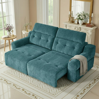 Harrison Electric Sofabed Teal Green Fabric Sofa