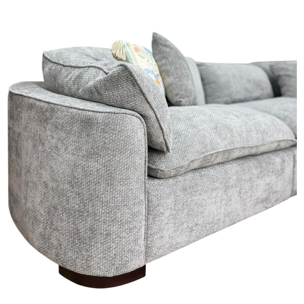 Helena Grey Fabric Large Corner Sofa