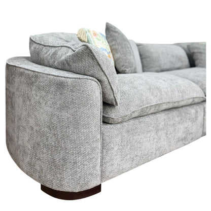 Helena Grey Fabric Large Corner Sofa