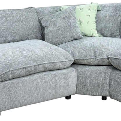 Helena Grey Fabric Large Corner Sofa