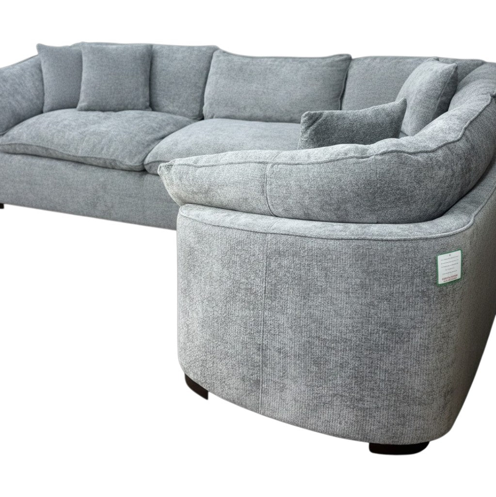 Helena Grey Fabric Large Corner Sofa