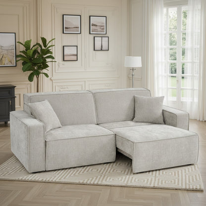 Houston Electric Sofabed Beige Fabric 3 Seater Sofa