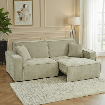 Houston Electric Sofabed Green Fabric 3 Seater Sofa