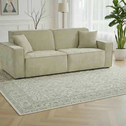 Houston Electric Sofabed Green Fabric 3 Seater Sofa