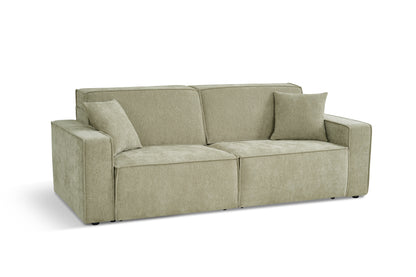 Houston Electric Sofabed Green Fabric 3 Seater Sofa
