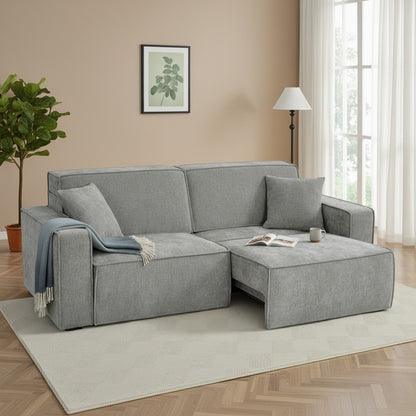 Houston Electric Sofabed Grey Fabric 3 Seater Sofa