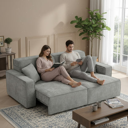 Houston Electric Sofabed Grey Fabric 3 Seater Sofa