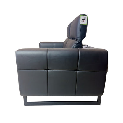 Richmond Electric Recliner Black Leather 3+2 Sofa Suite