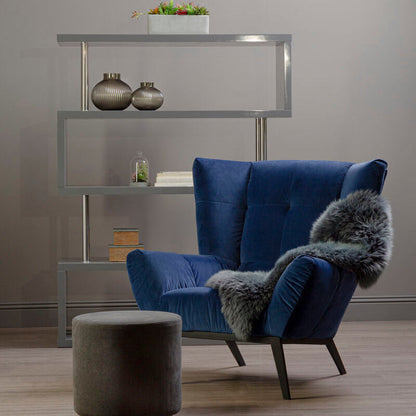4 Tier Grey Gloss Shelf Unit | Maze