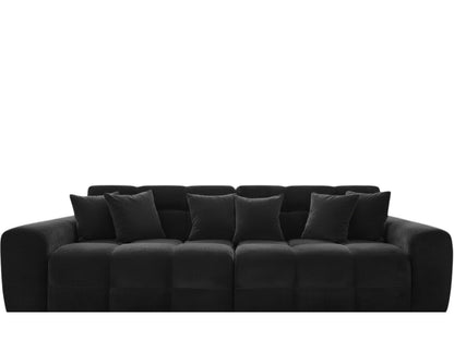 Jacob Black Fabric 4 Seater Sofa