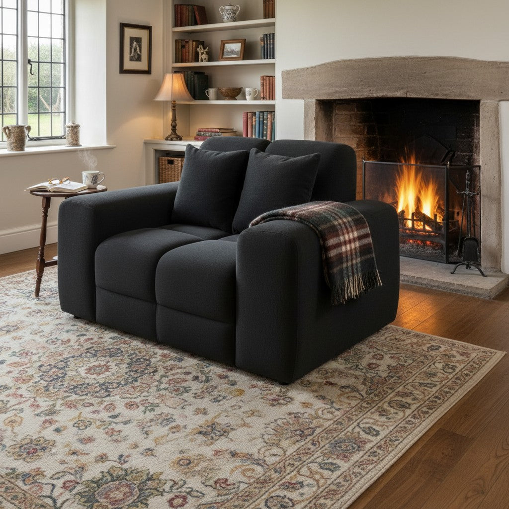 Jacob Black Fabric Armchair