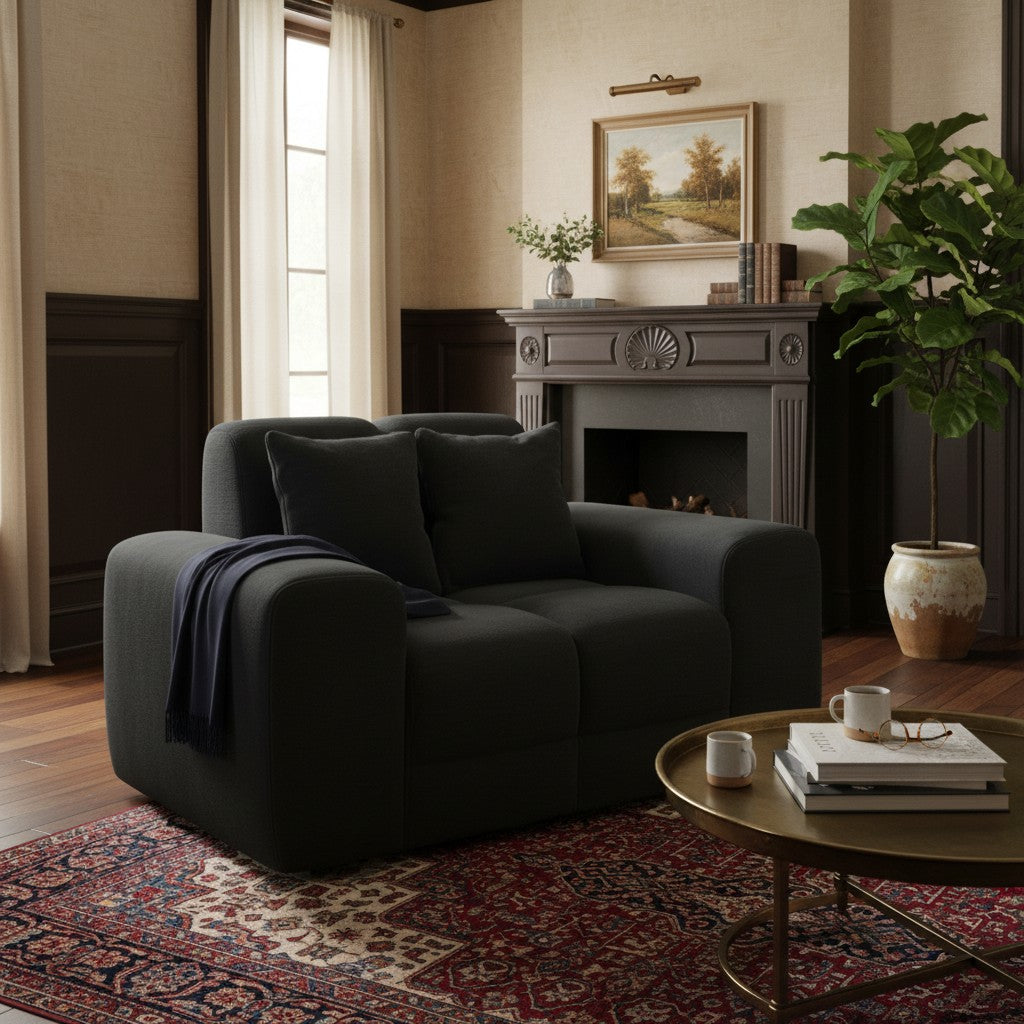 Jacob Black Fabric Armchair
