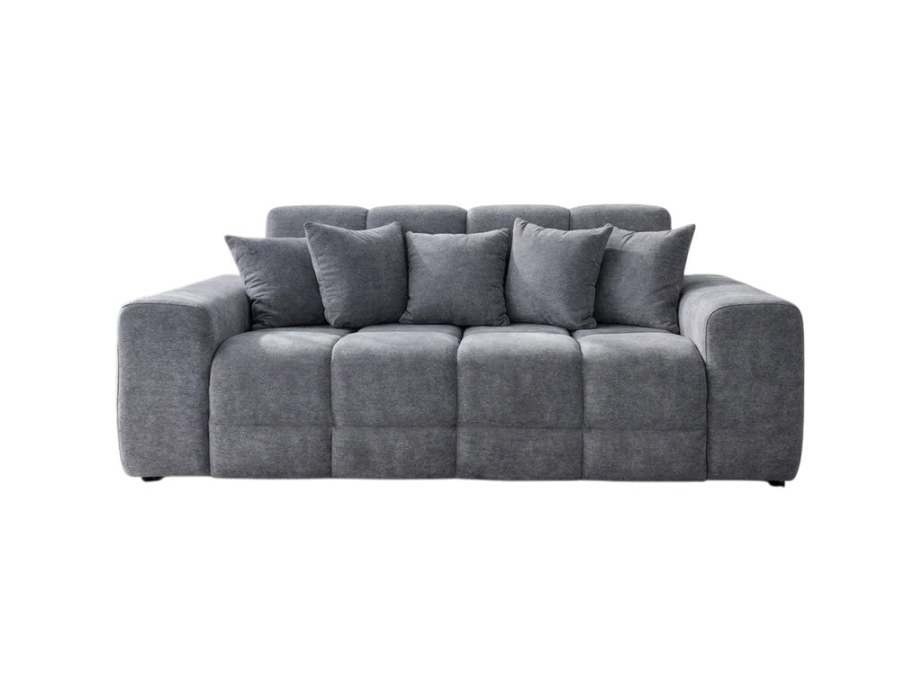 Jacob Grey Fabric 3 Seater Sofa