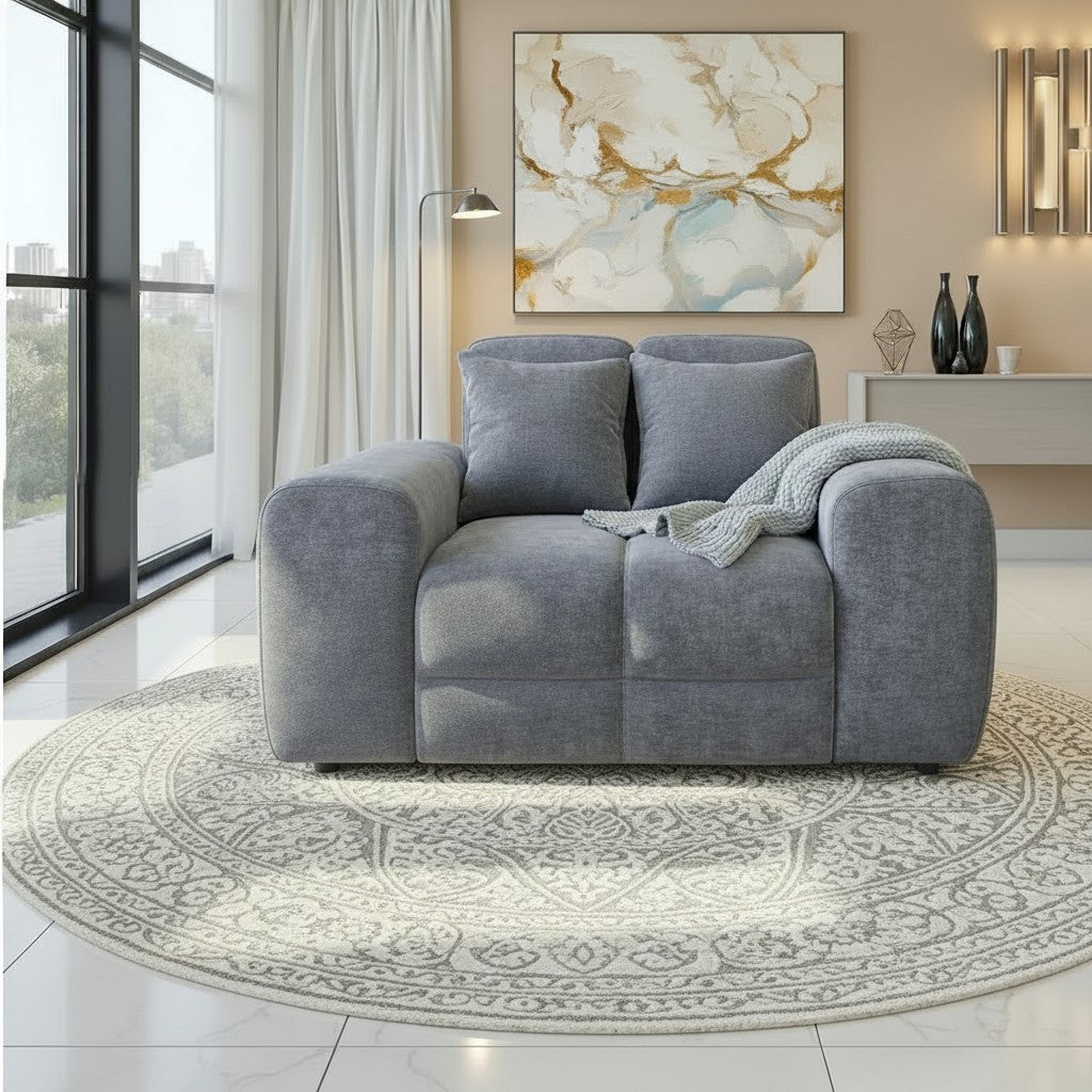 Jacob Grey Fabric Armchair