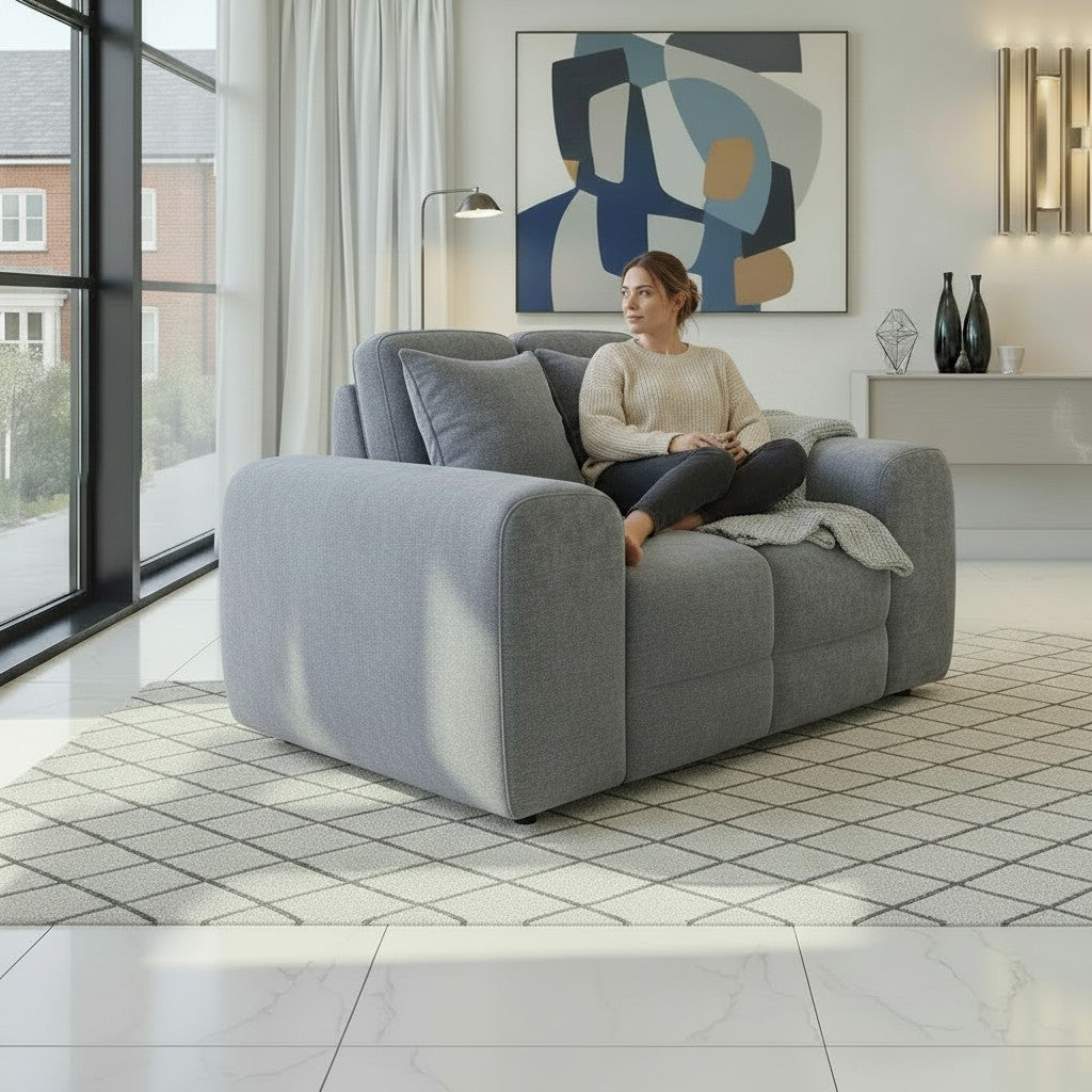 Jacob Grey Fabric Armchair