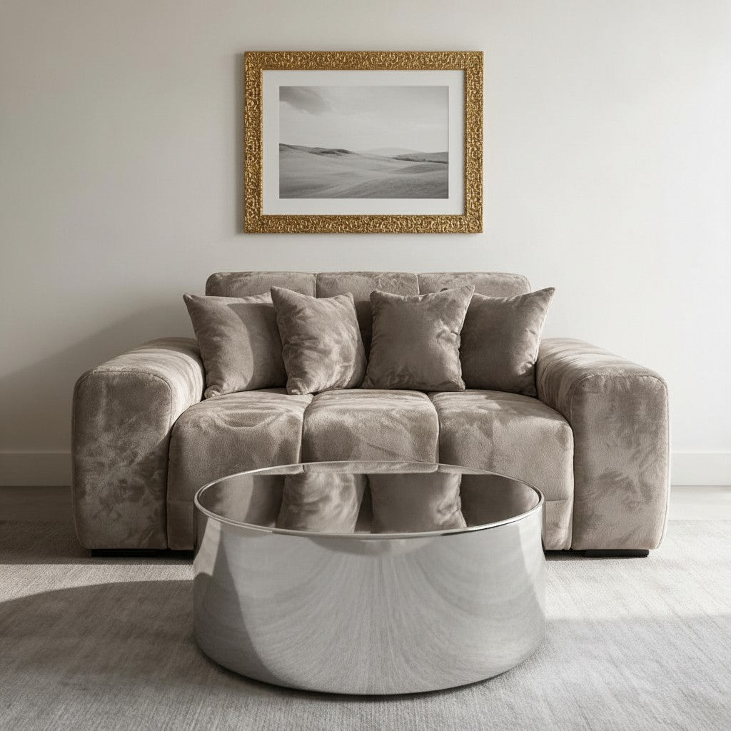 Jacob Mocha Brown Fabric 2 Seater Sofa