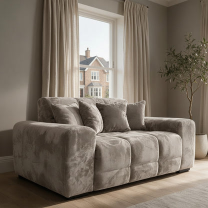 Jacob Mocha Brown Fabric 2 Seater Sofa