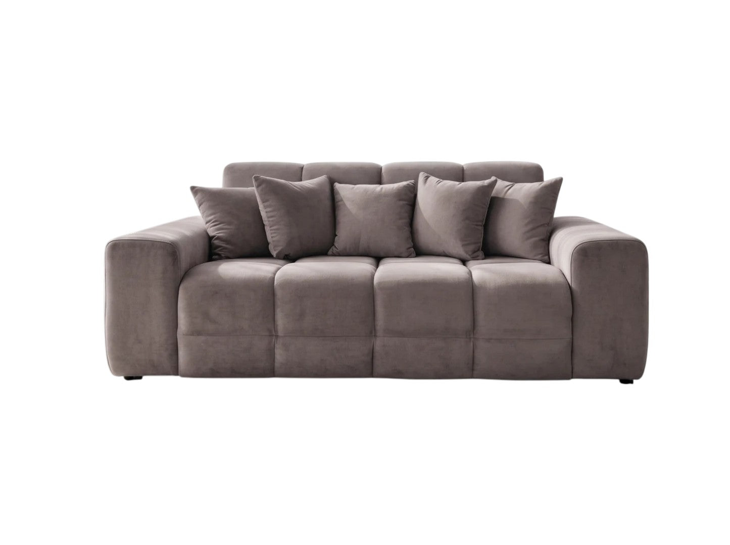 Jacob Mocha Brown Fabric 3 Seater Sofa