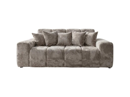 Jacob Mocha Brown Fabric 3 Seater Sofa