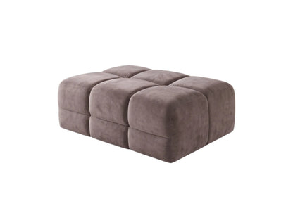 Jacob Mocha Brown Fabric Footstool