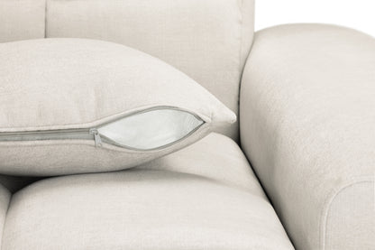 Jacob Natural Beige Fabric 3 Seater Sofa