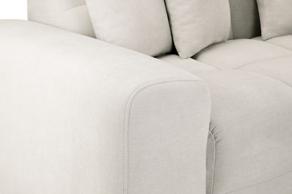 Jacob Natural Beige Fabric 4 Seater Sofa