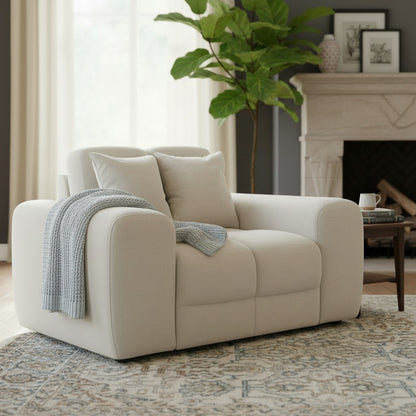Jacob Natural Beige Fabric Armchair
