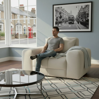 Jacob Natural Beige Fabric Armchair