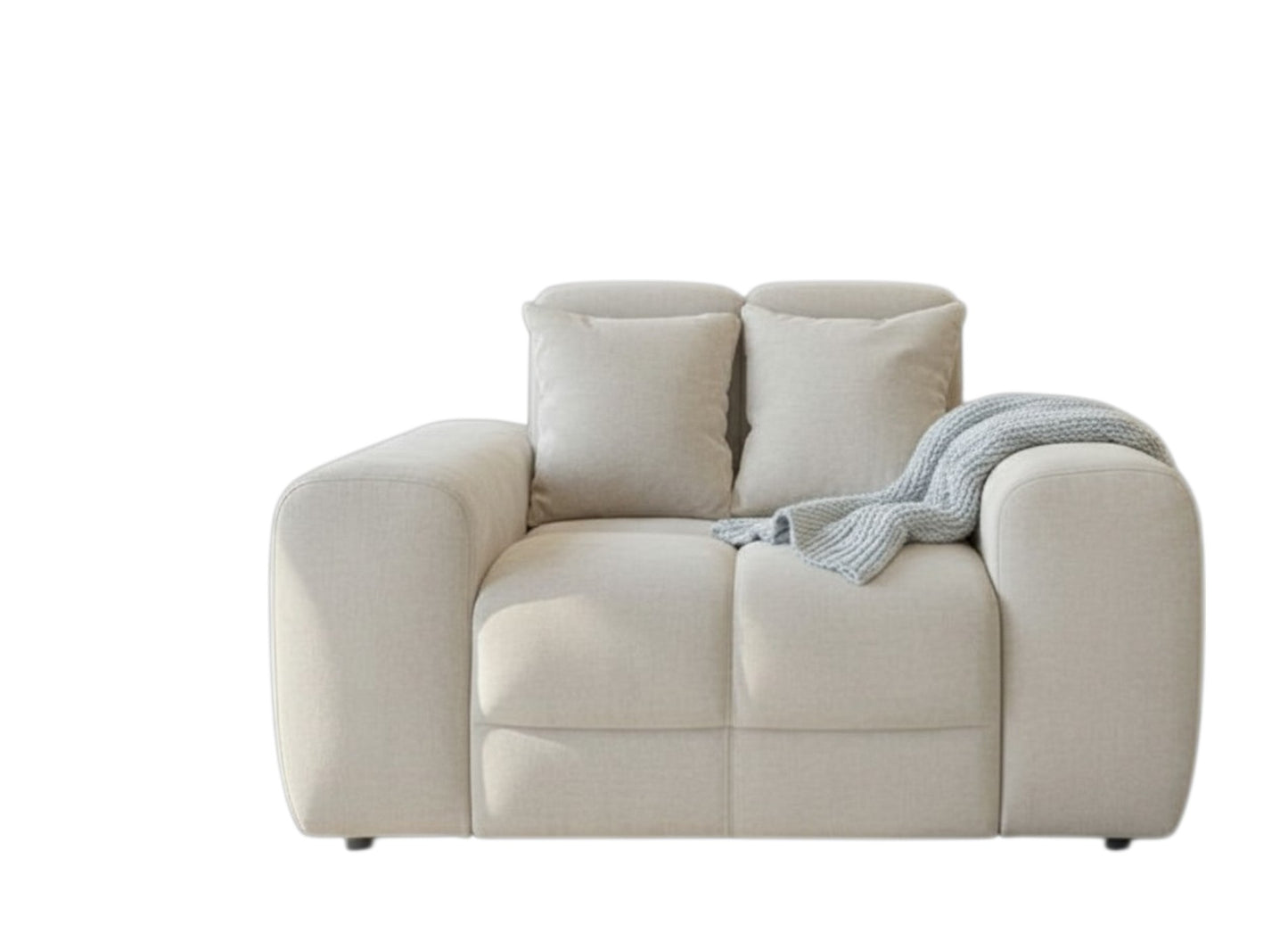 Jacob Natural Beige Fabric Armchair
