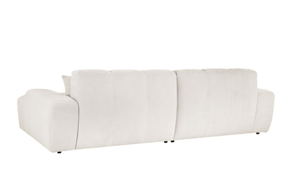 Jacob Beige Cream Fabric Left Hand L-Shape Corner Sofa