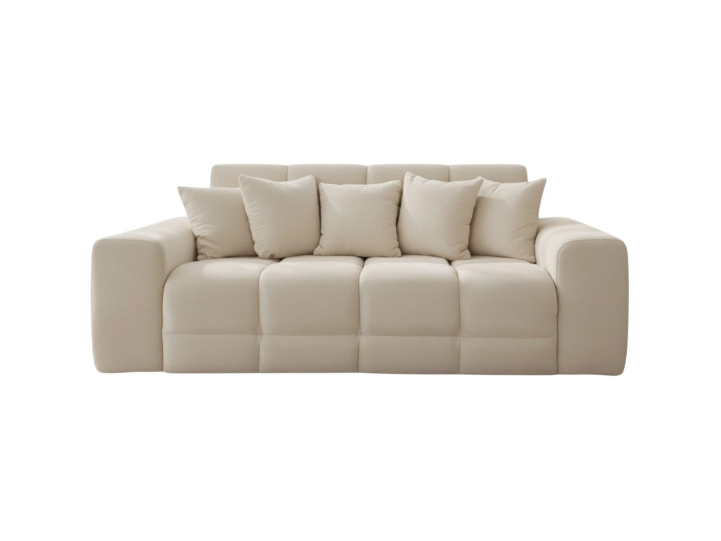 Jacob Natural Beige Fabric 3 Seater Sofa