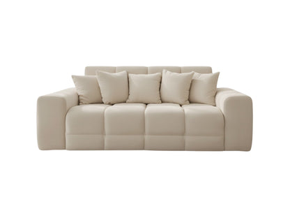 Jacob Natural Beige Fabric 3 Seater Sofa