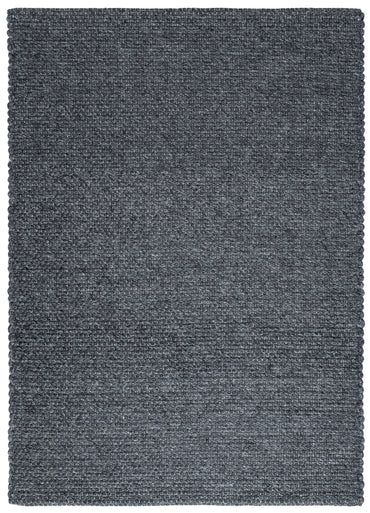 Solid Design Low Pile Eco Charcoal Rug