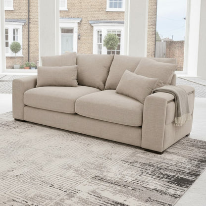 Jupiter Beige Fabric 2 Seater Sofa