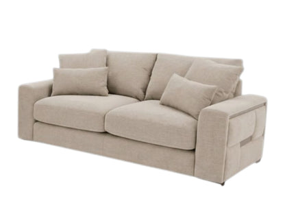 Jupiter Beige Fabric 2 Seater Sofa