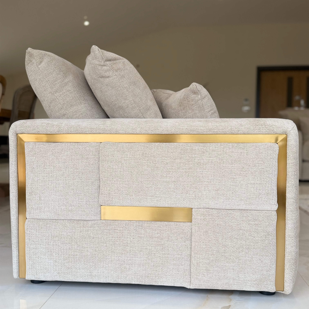 Jupiter Beige Fabric 2 Seater Sofa
