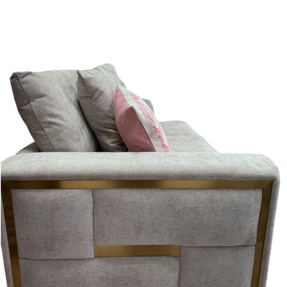 Jupiter Grey Fabric 2 Seater Sofa
