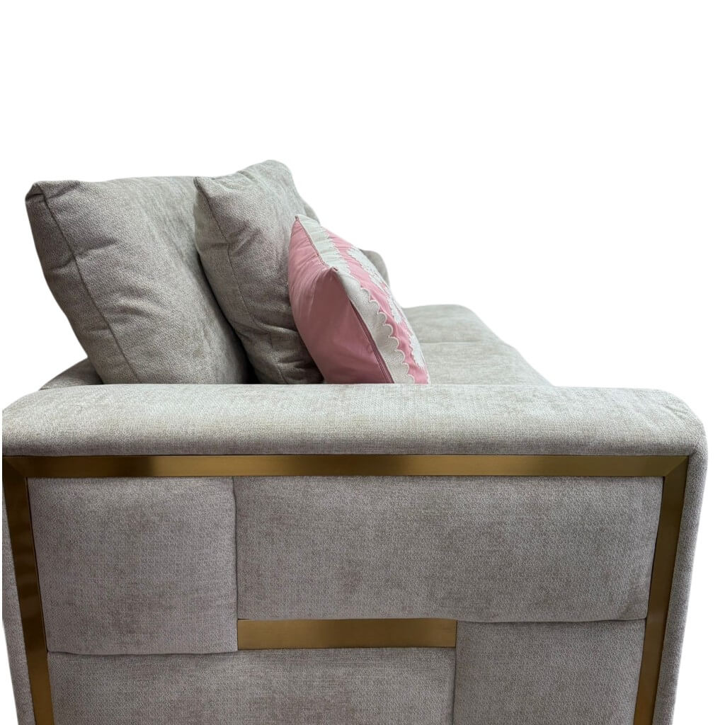 Jupiter Grey Fabric 3 Seater Sofa