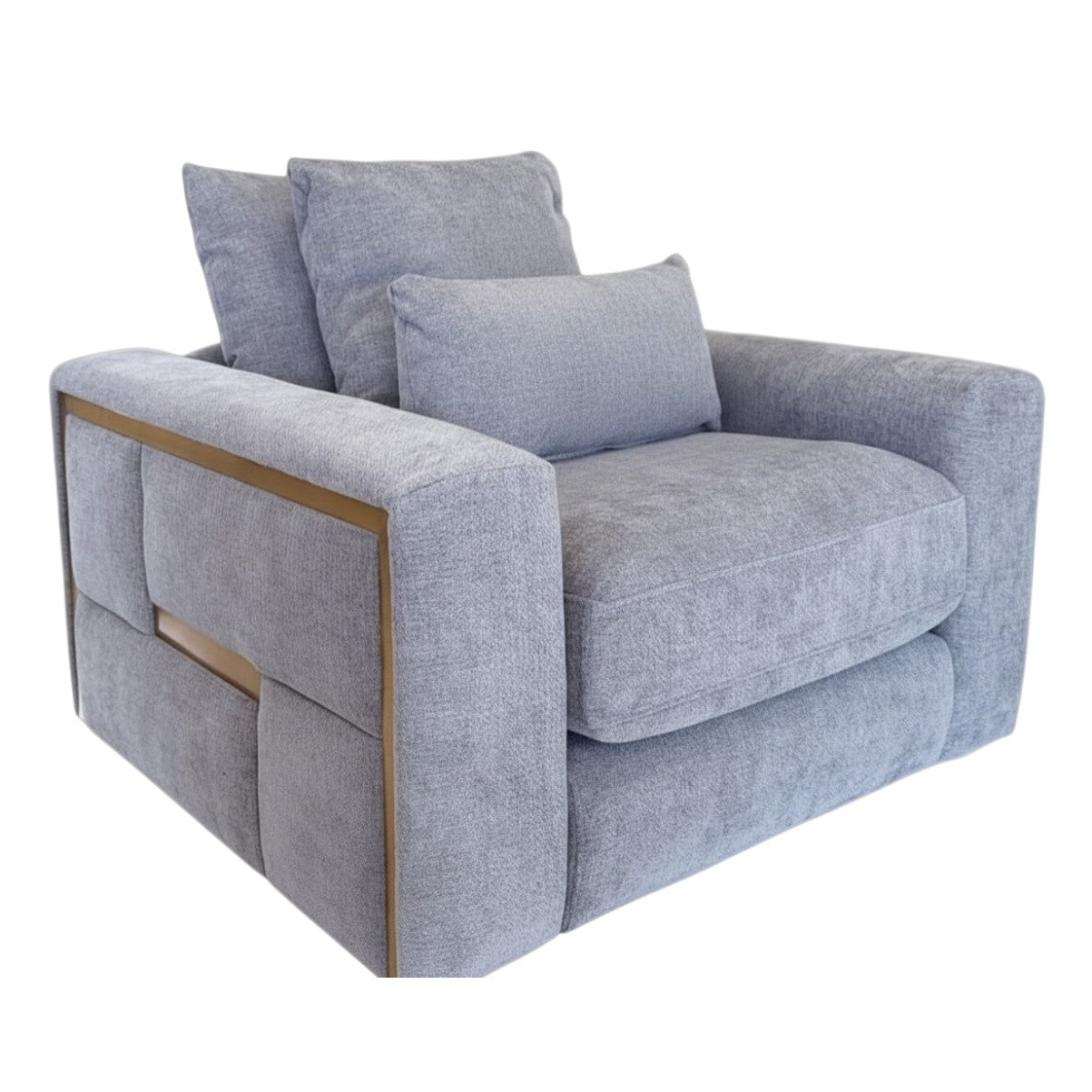 Jupiter Grey Fabric Armchair