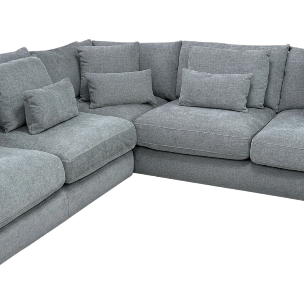 Jupiter Grey Fabric L-Shape Large Corner Sofa