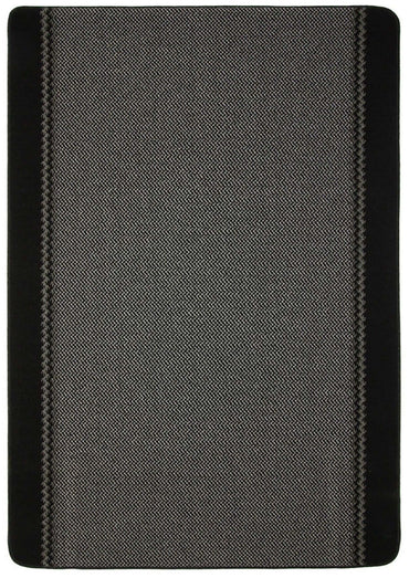Washable Bordered Black Rug  | 116Bl